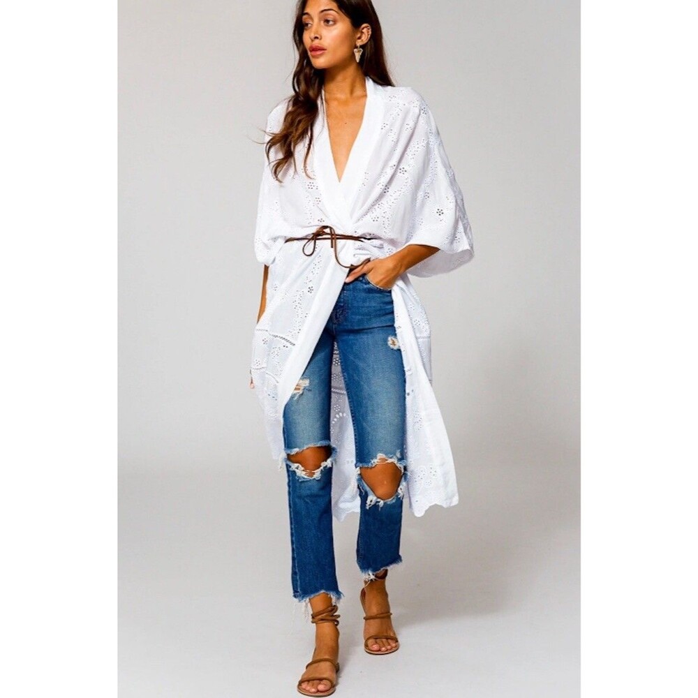 Young Fabulous & Broke Keiko Eyelet Duster Kimono